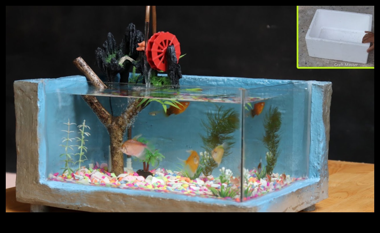 DIY Tank de pește Continuare: Reciclare și reciclare în decorul acvariului